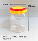 HỦ NẮP HOA MAI CÓ QUAI - 1600ML TRÒN