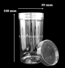 Hủ 1000ML nắp nhựa thủy tinh