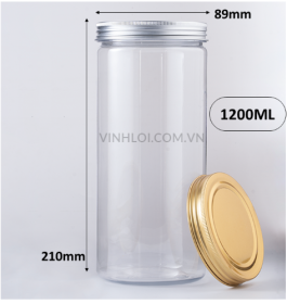Hủ nắp nhôm 1200 ml