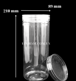 Hủ 1200ML nắp nhựa thủy tinh