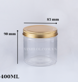 Hủ nắp nhôm vặn 400ML Tròn 