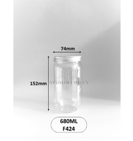 HỦ NHÔM VẶN 680ML TRÒN