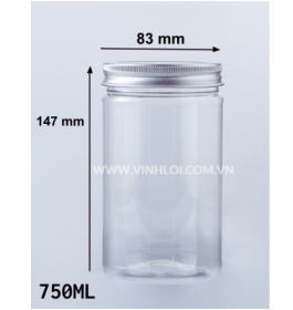 Hủ nhôm vặn 750ML Tròn