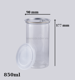 HỦ NHÔM NẮP BẬT 850ML